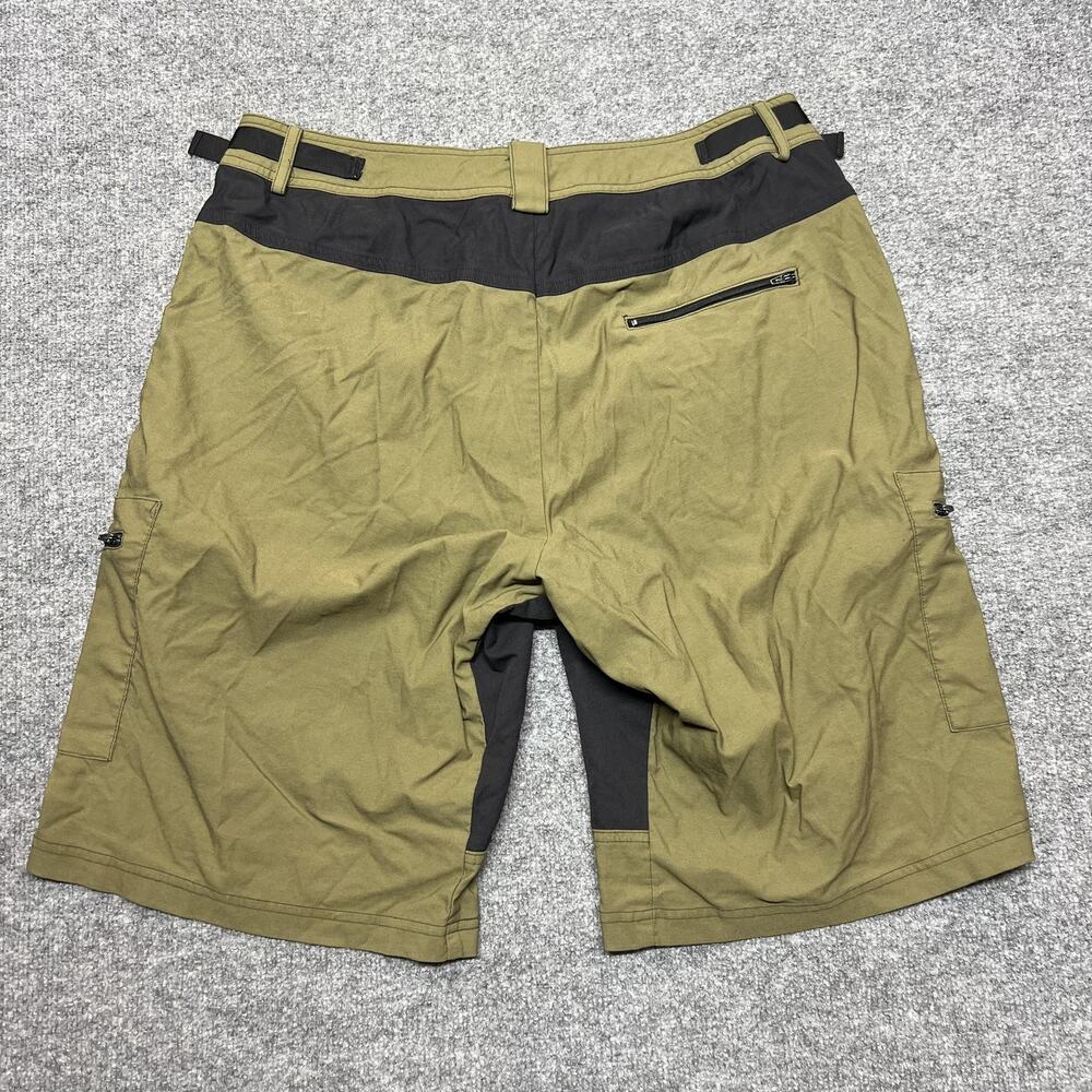 Club Ride Cargo Cycling Shorts Mens XL Green Adjustable Waist Mountain Bike - Picture 3 of 8